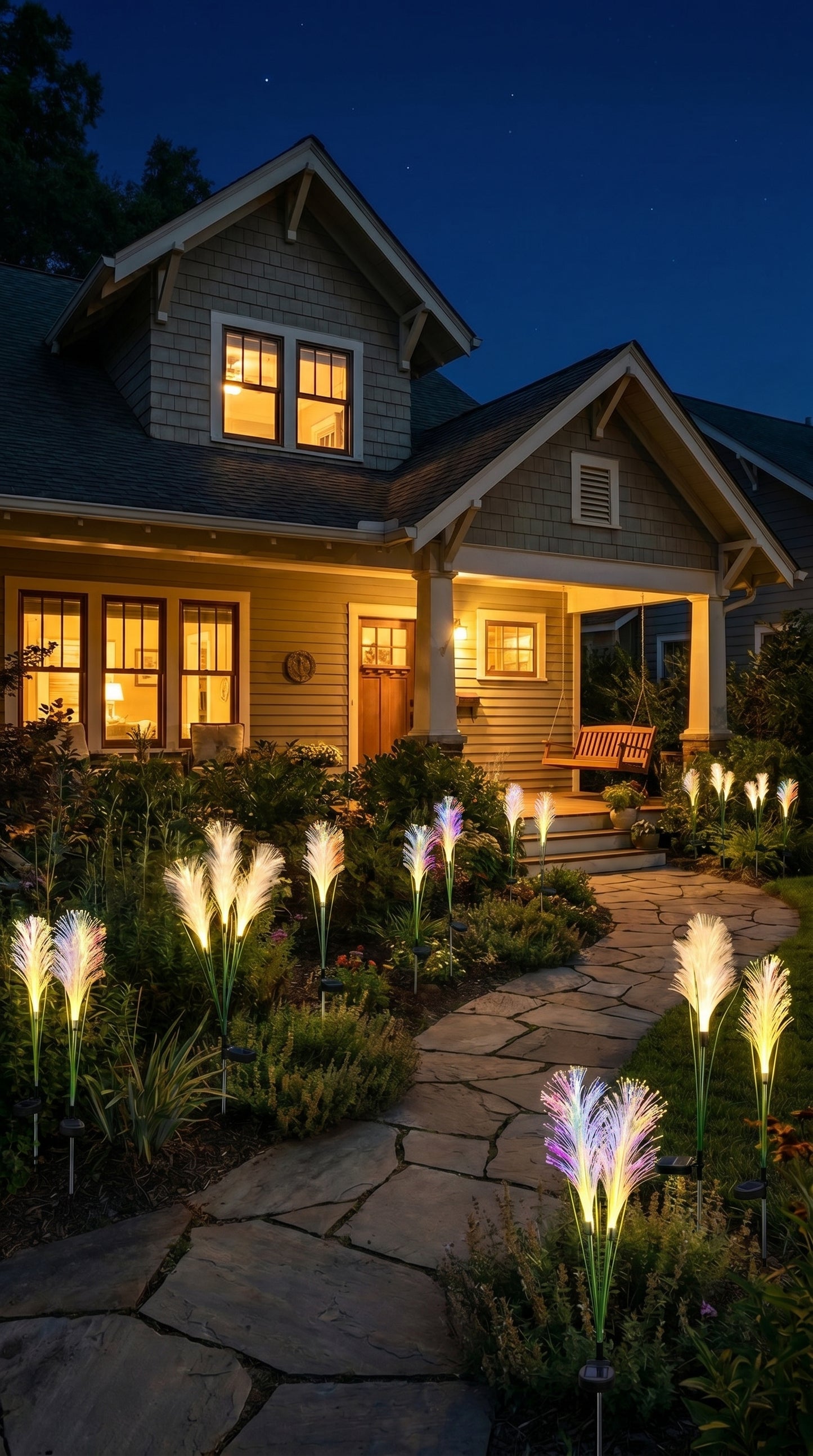 Reed-Aura – Architectural Fiber Optic Landscape Sculpture