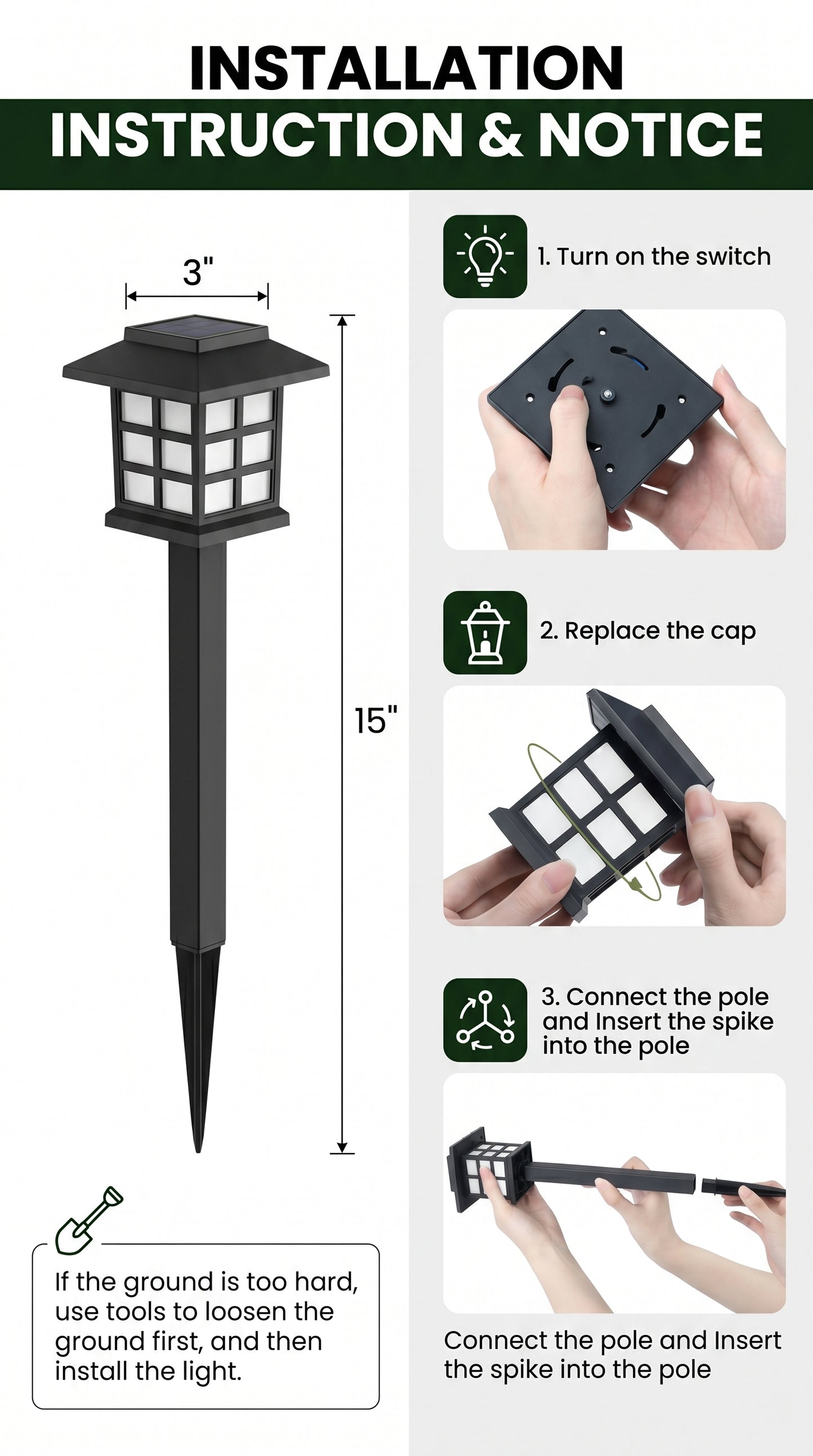 Aura-Mosaic – Patterned Solar Pathway Lights (8-Pack)