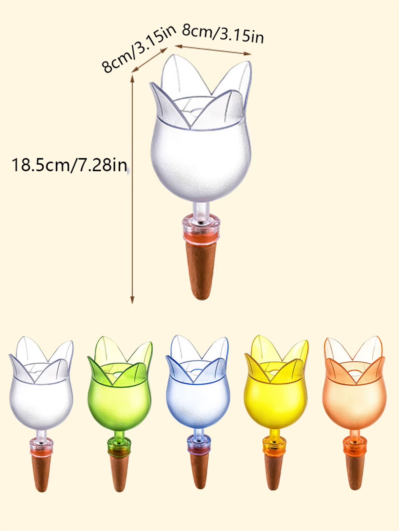 1PCS Flower Shape Automatic Plant Watering Insert Effortless Self Watering Device Drip Irrigation System for Indoor Outdoor