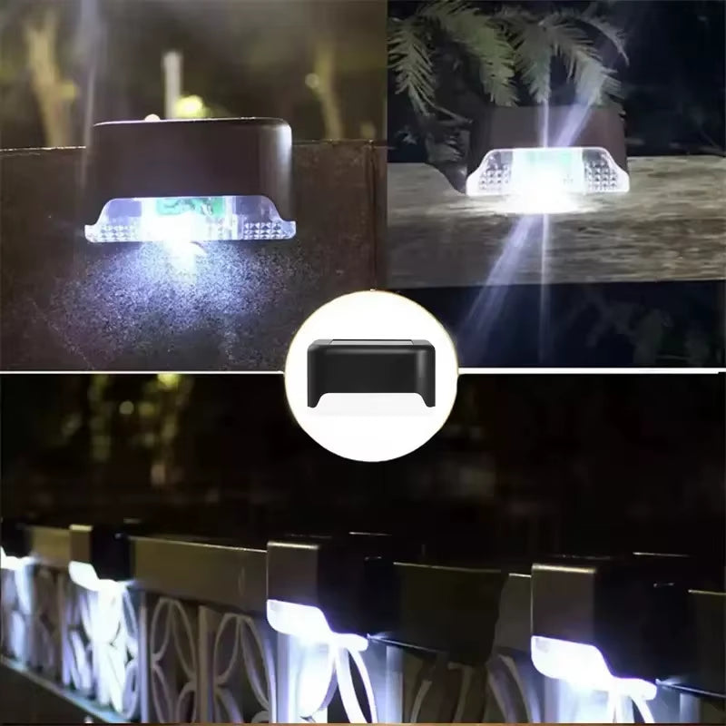 4-32 Pack LED Solar Step Lamp Path Stair Outdoor Garden Lights Waterproof Balcony Light Decoration for Patio Stair Fence Light ﻿