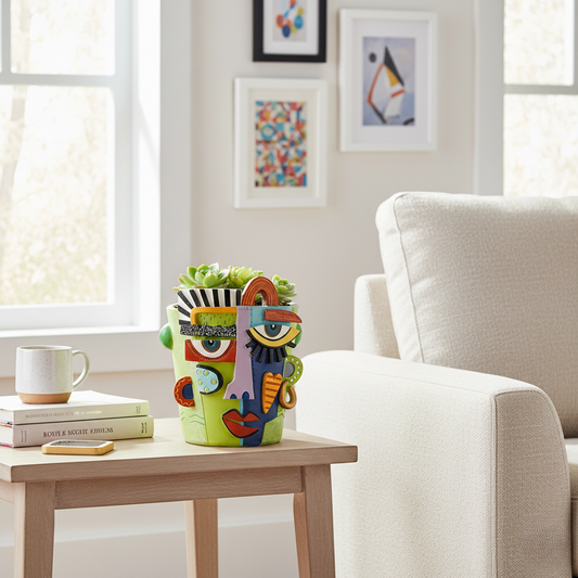 Cubist Expression Abstract Face Planter