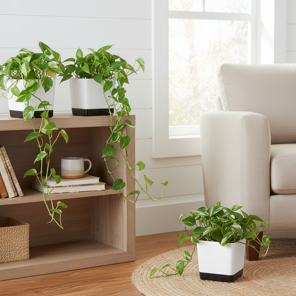 Vista Self-Watering Pots | 5-Pack Modern Planters with Clear Reservoir