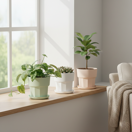 Minimalist Fluted Column Planter