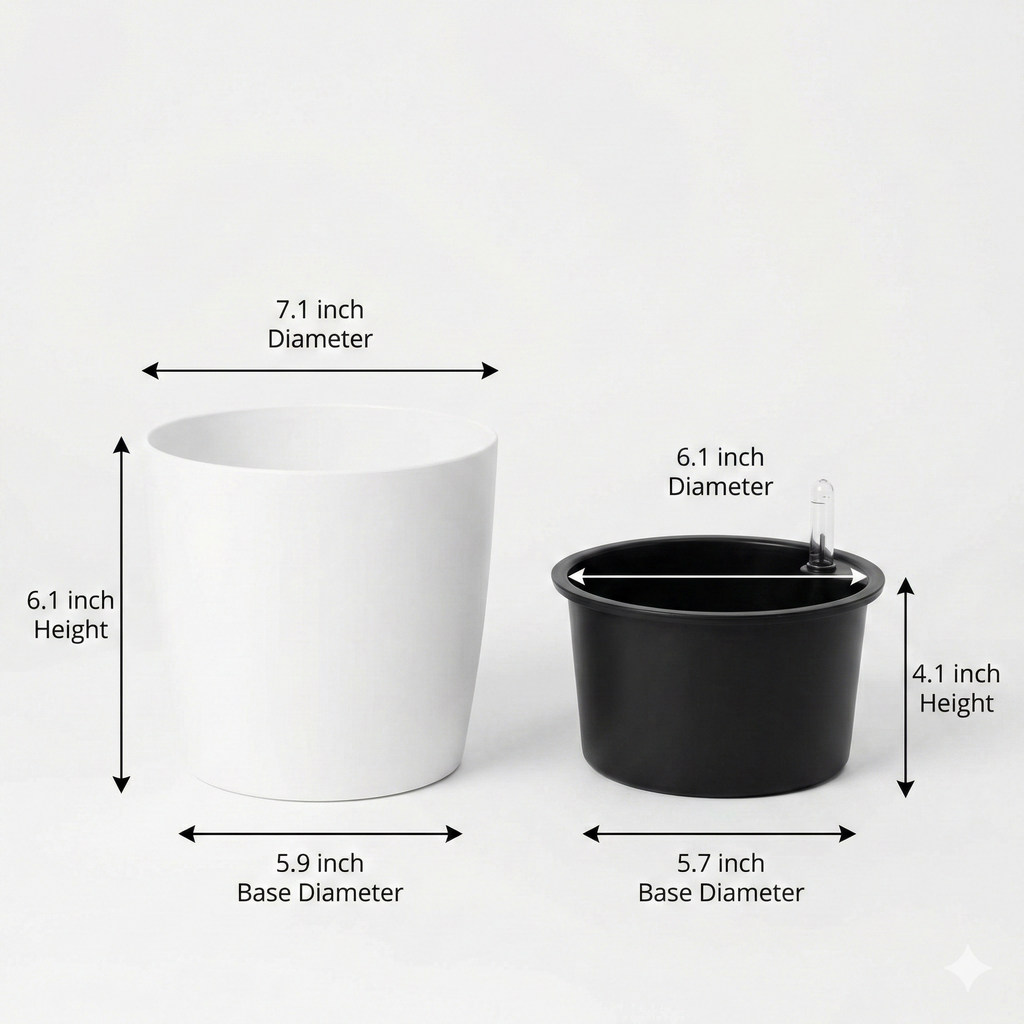 Vista-Flow Self-Watering Planter