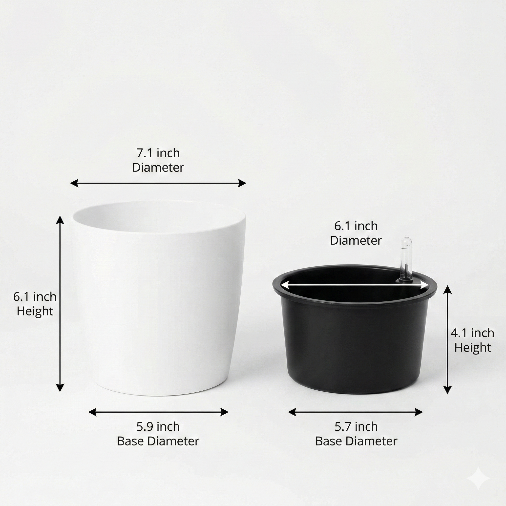 Vista-Flow Self-Watering Planter
