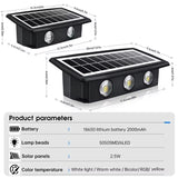 Solar Wall Lamp Outdoor Solar LED Light Waterproof up and down Luminous Lighting Balcony Yard Garden Decoration Lights
