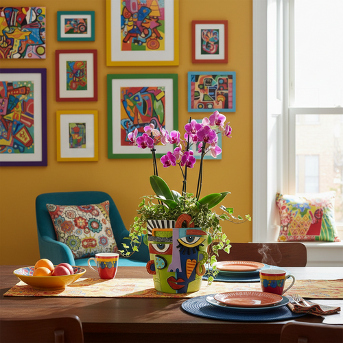 Cubist Expression Abstract Face Planter