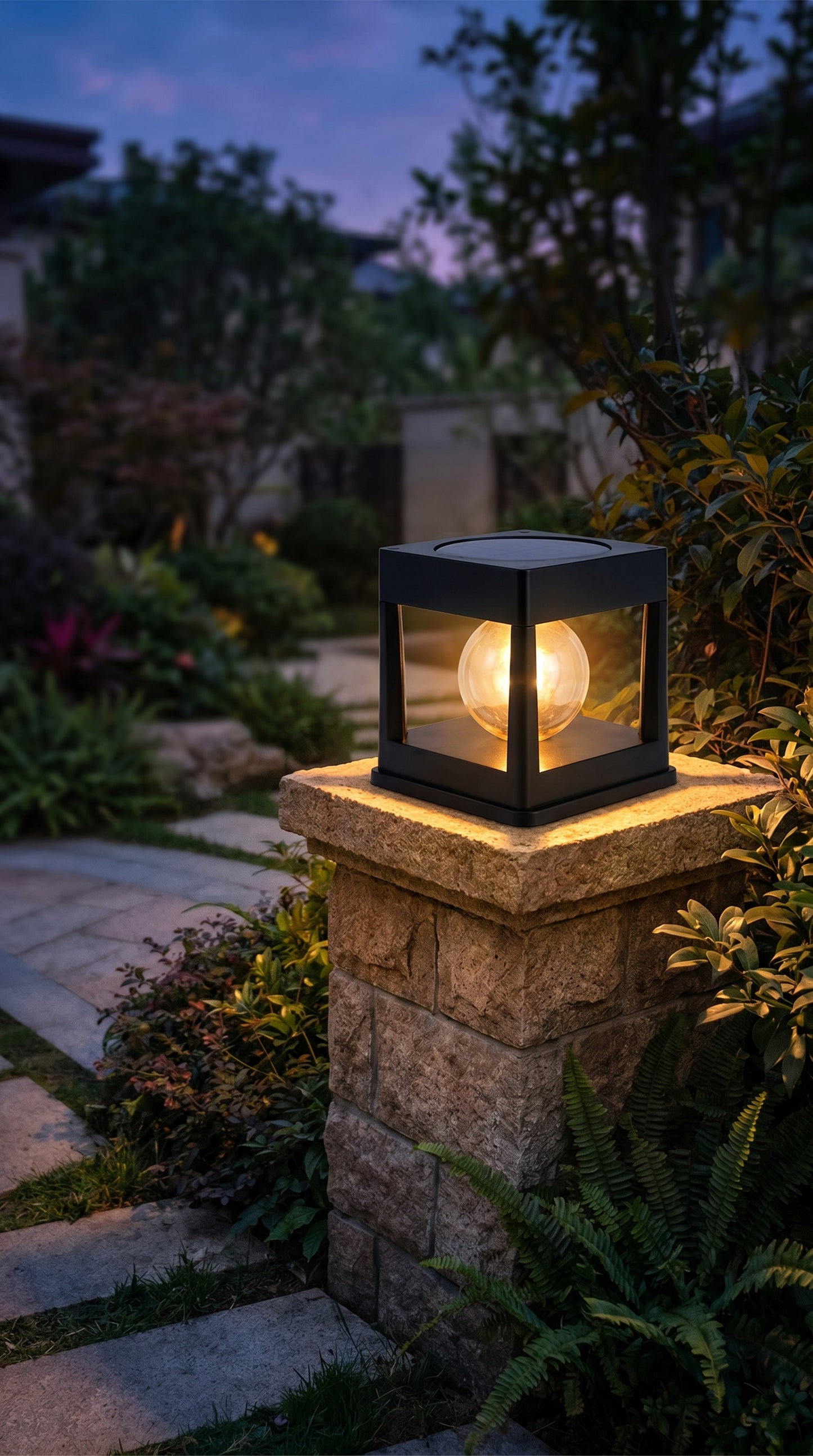 2-in-1 Architectural Solar Column & Pathway Light