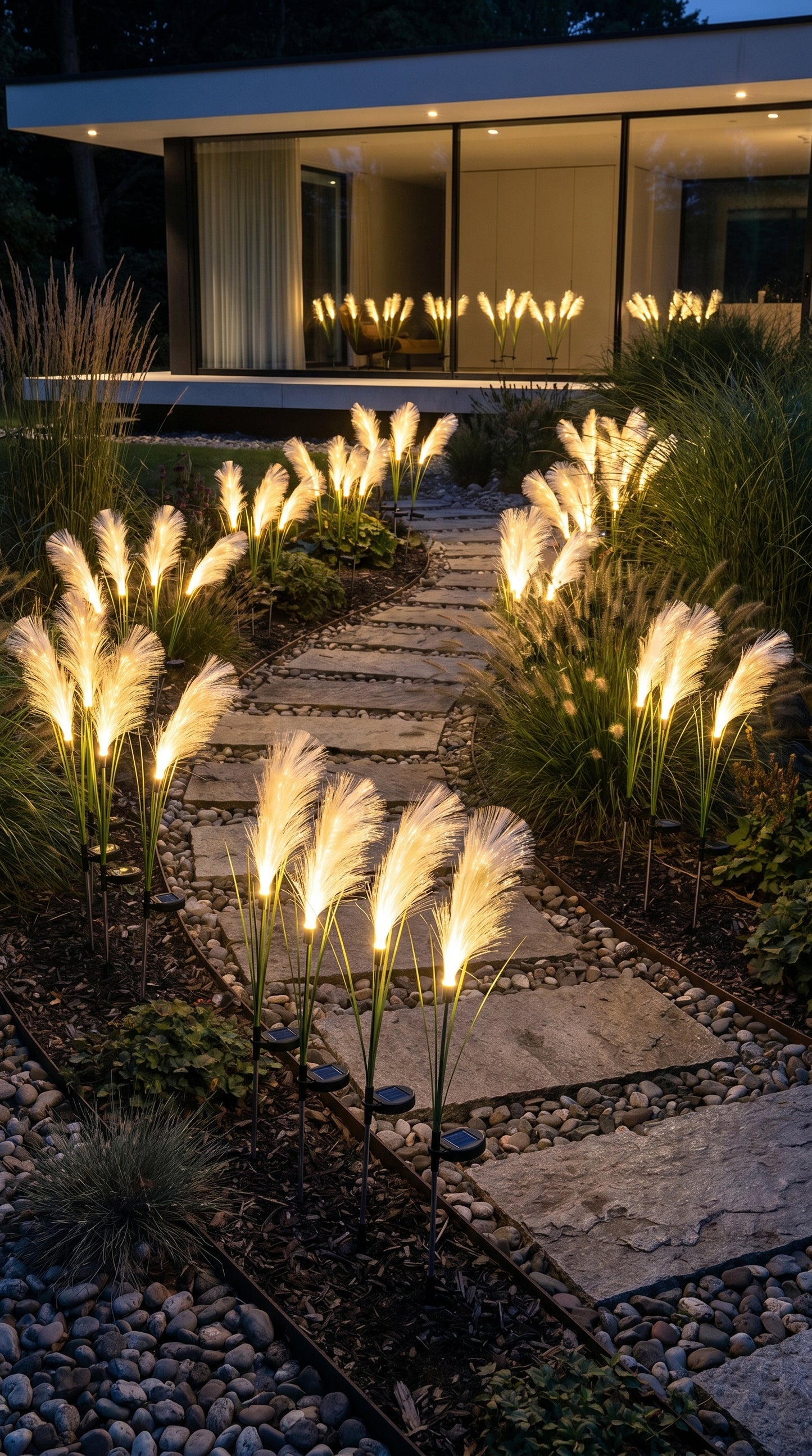 Reed-Aura – Architectural Fiber Optic Landscape Sculpture