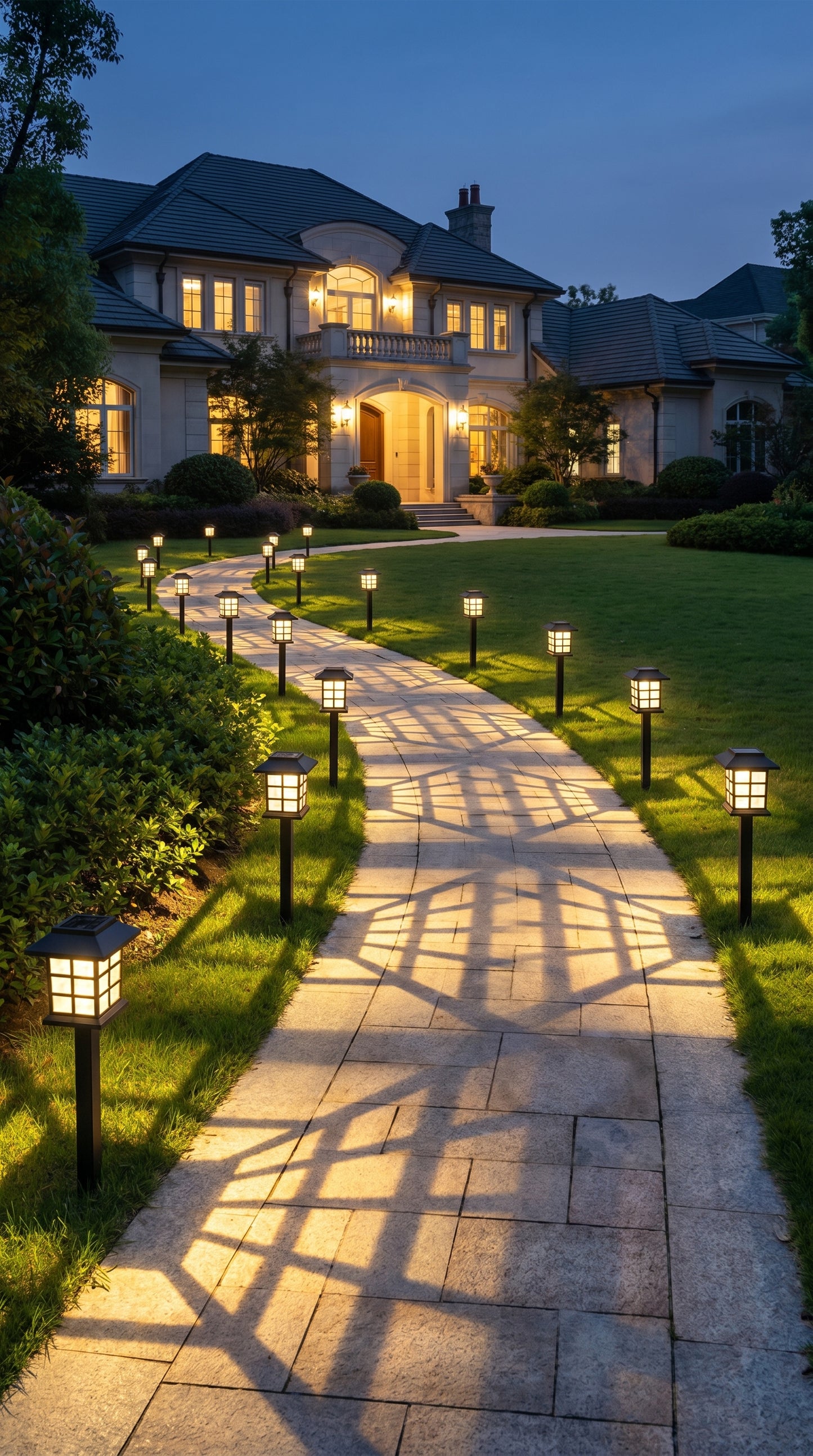 Aura-Mosaic – Patterned Solar Pathway Lights (8-Pack)