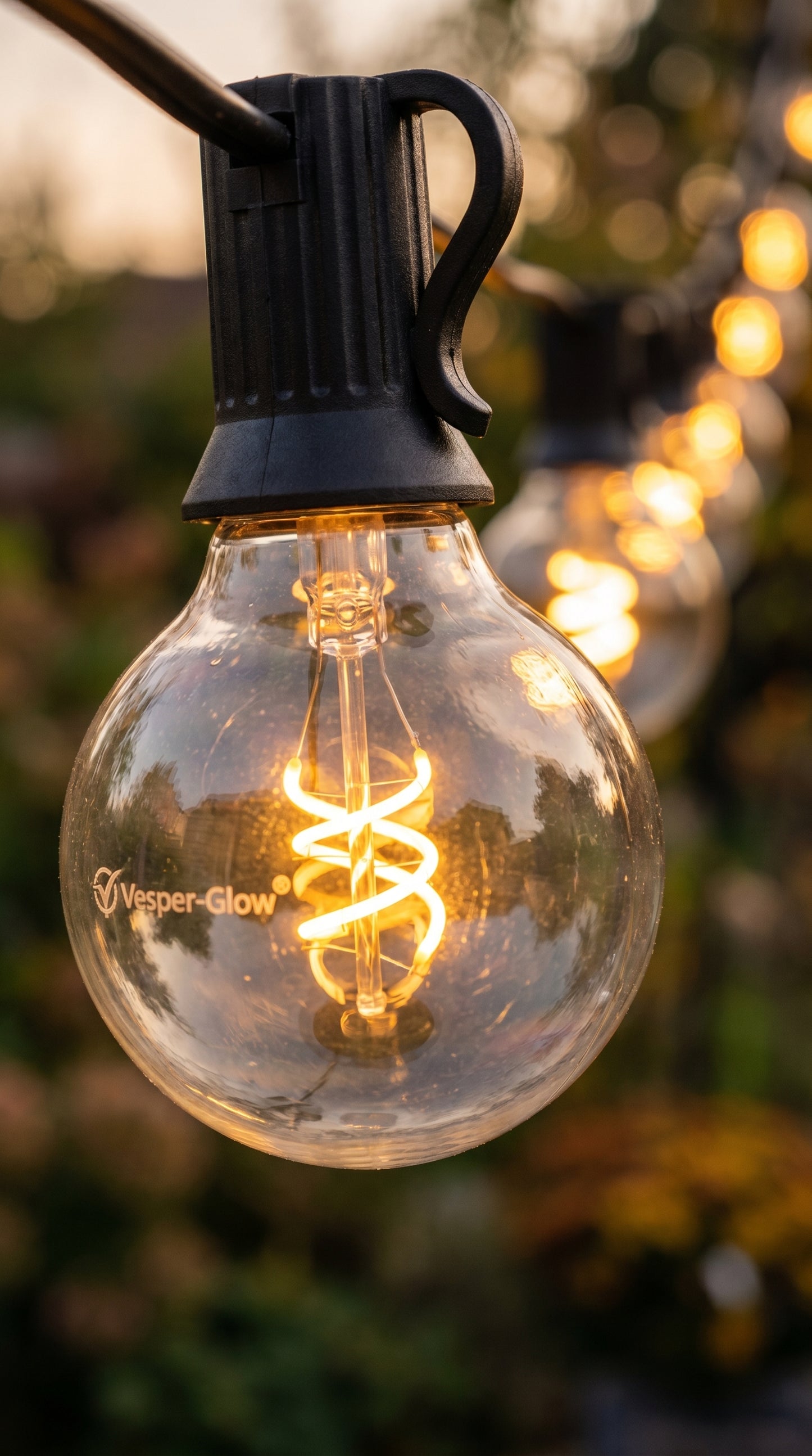 Vesper-Glow – Hybrid Solar & USB Globe String Lights