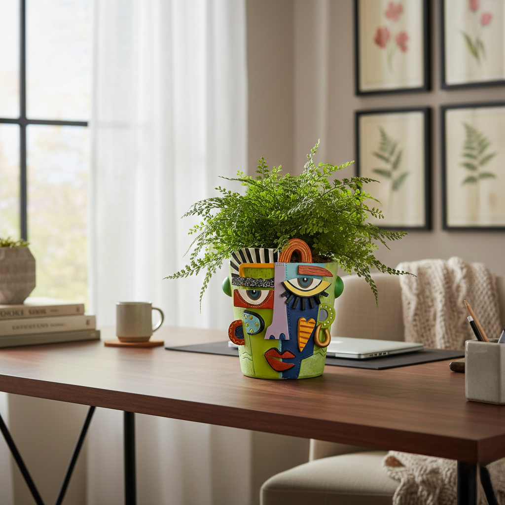 Cubist Expression Abstract Face Planter
