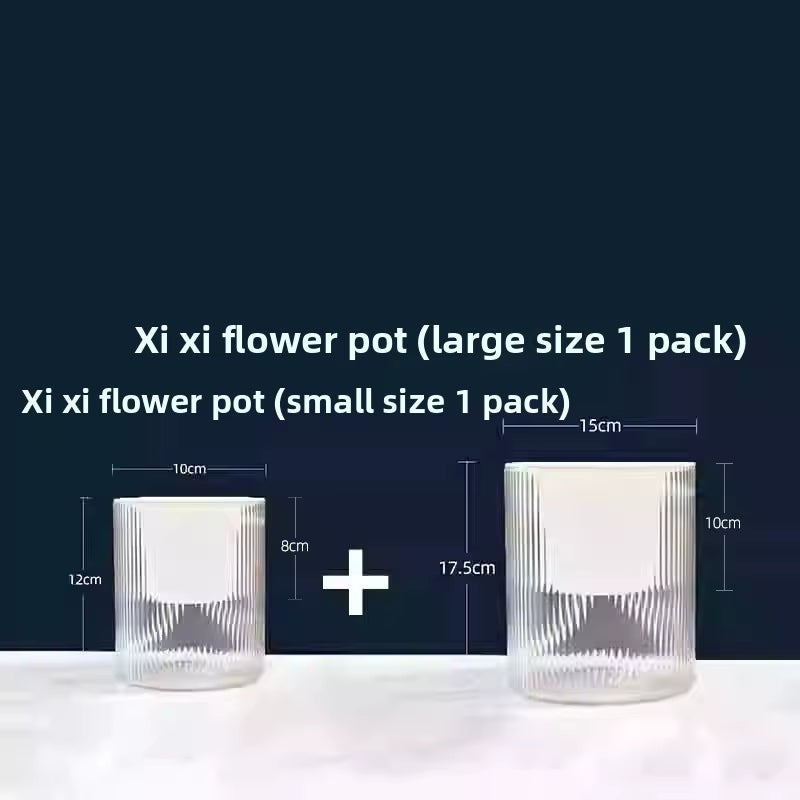 Automatic Water-Absorbing Lazy Green Radish Flower Pot, Water Storage Transparent Plastic Flower Pot, Special for Green Radish P
