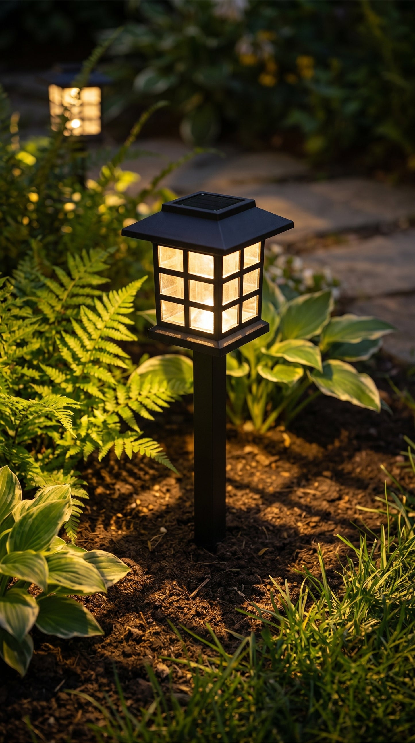 Aura-Mosaic – Patterned Solar Pathway Lights (8-Pack)