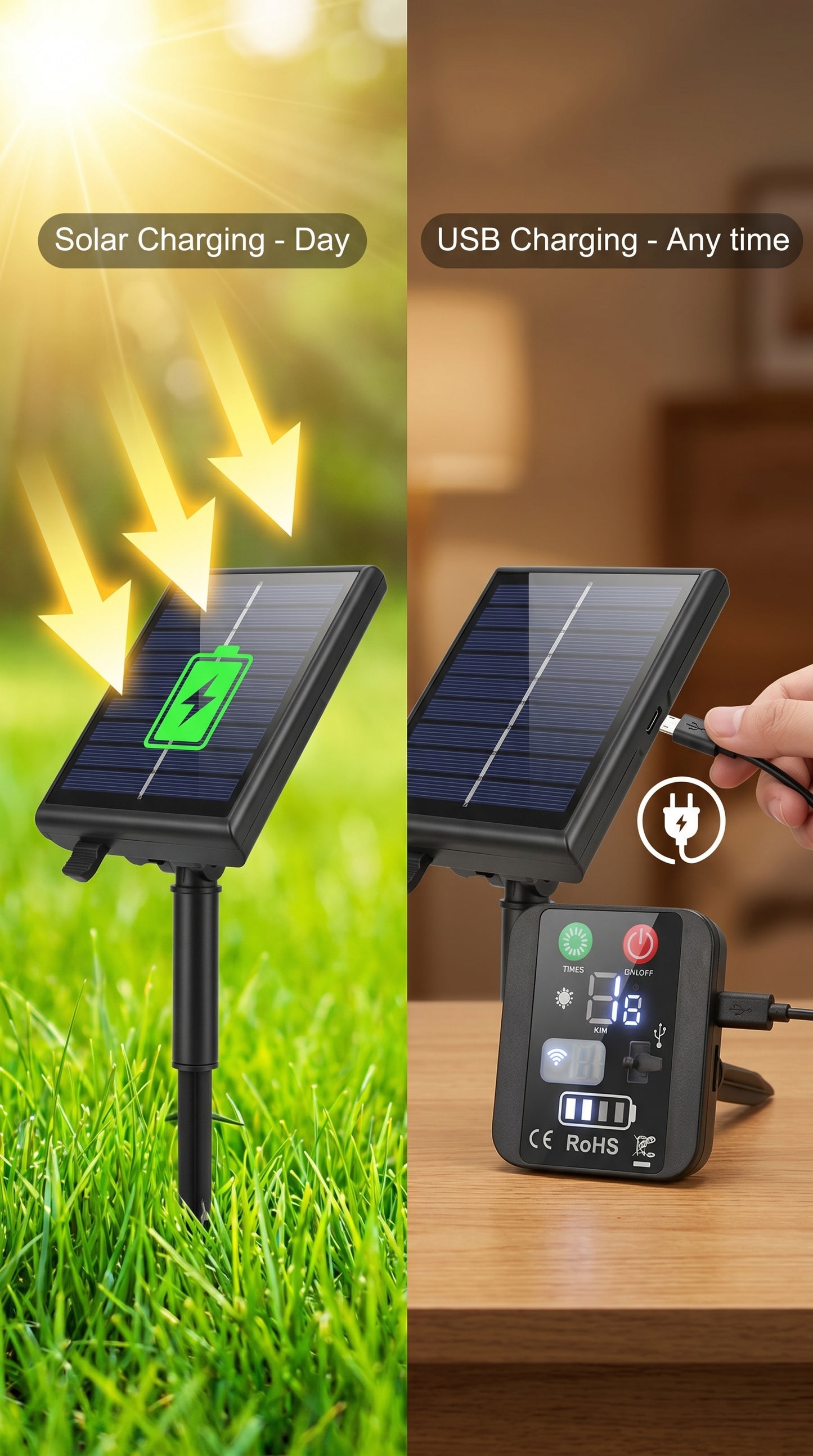 Vesper-Glow – Hybrid Solar & USB Globe String Lights