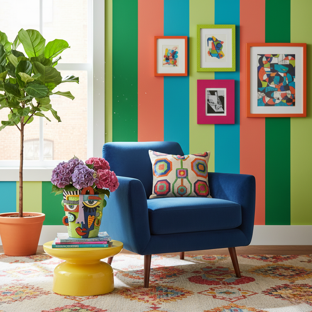 Cubist Expression Abstract Face Planter