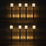 Aura-Mosaic – Patterned Solar Pathway Lights (8-Pack)