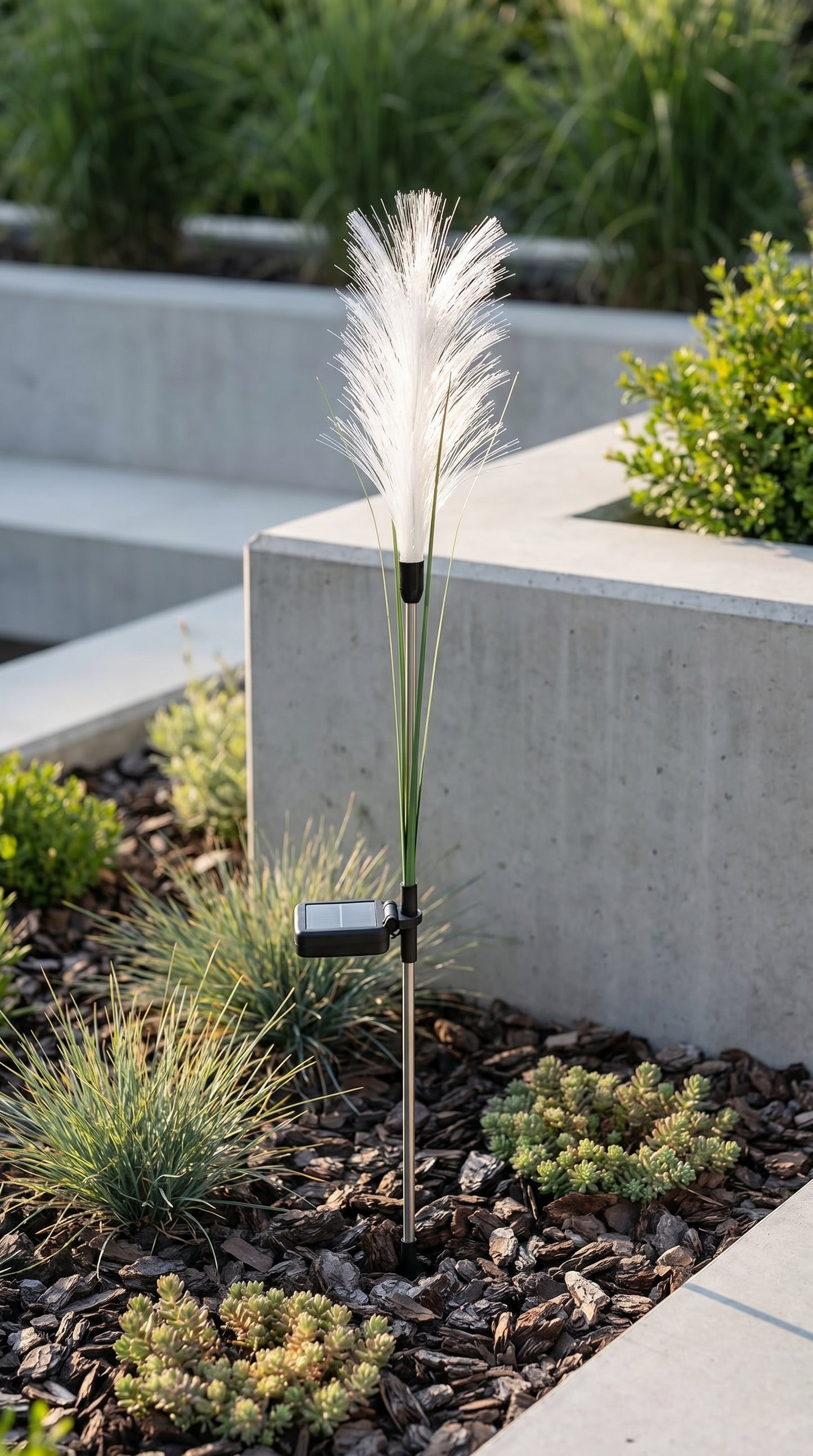 Reed-Aura – Architectural Fiber Optic Landscape Sculpture