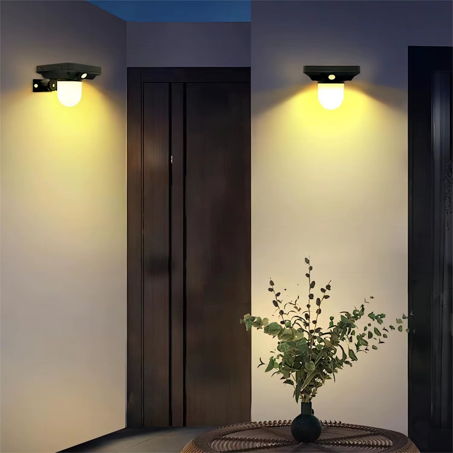 Solar Lights Outdoor Garden Solar Powered Wall Lamp Waterproof Motion Sensor Pathway Light Landscape Path Yard Backyard Lawn