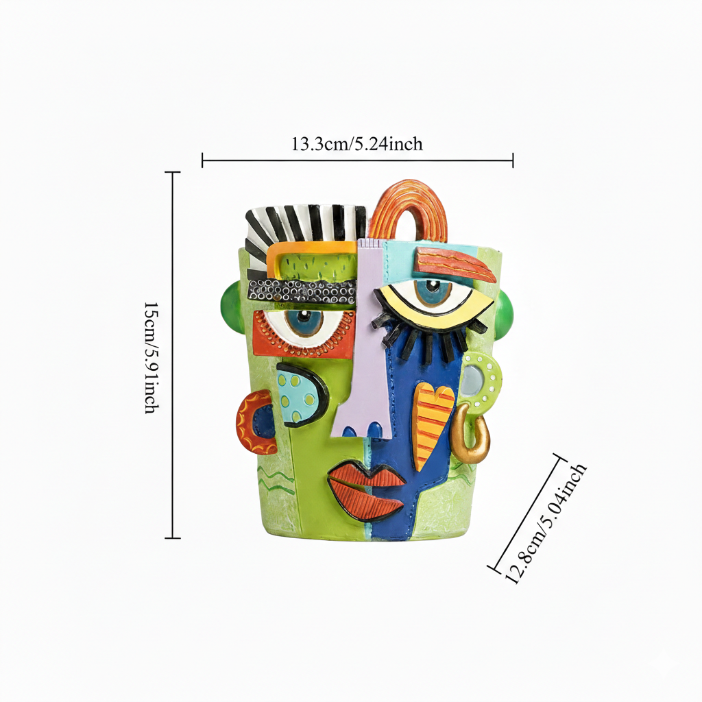 Cubist Expression Abstract Face Planter