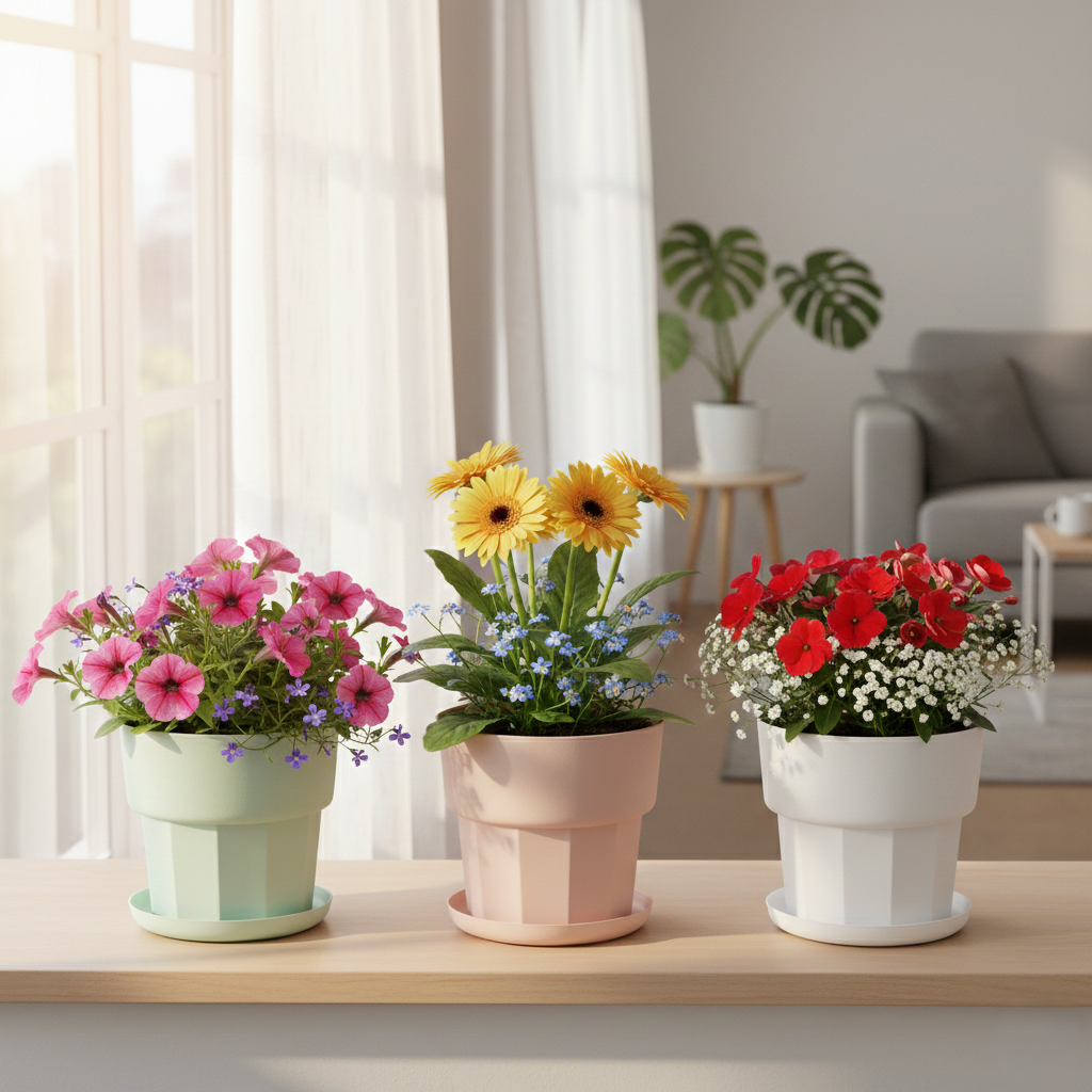 Minimalist Fluted Column Planter