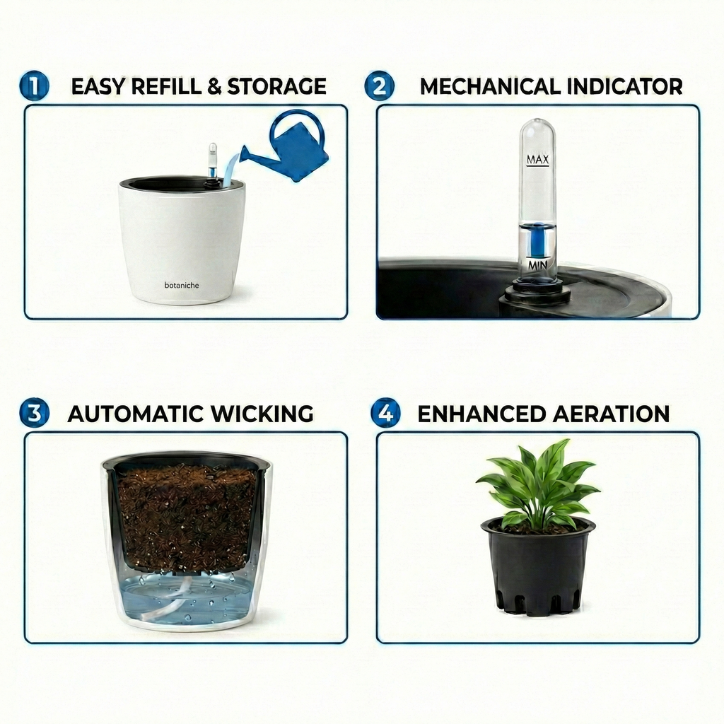 Vista-Flow Self-Watering Planter