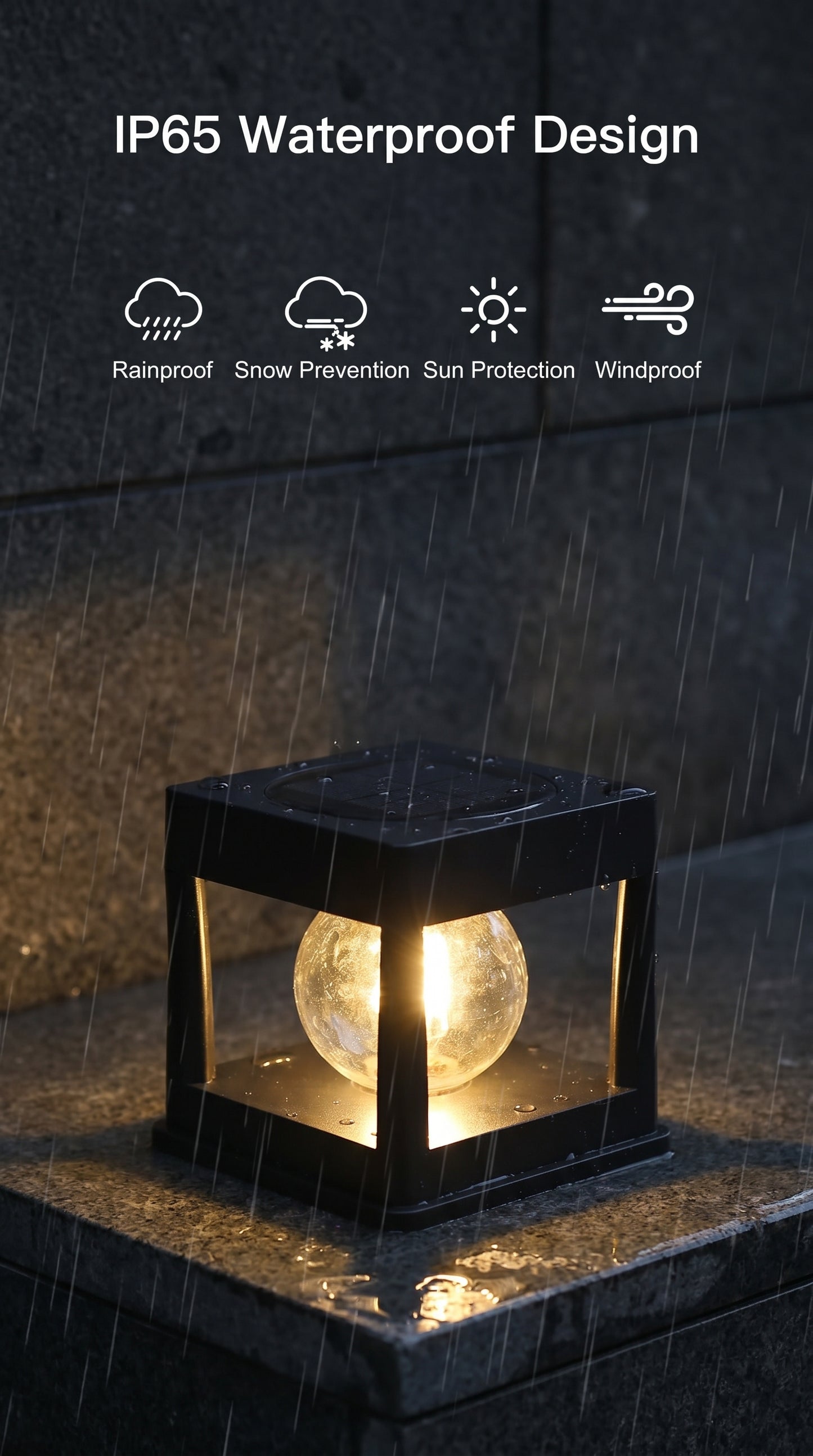 2-in-1 Architectural Solar Column & Pathway Light