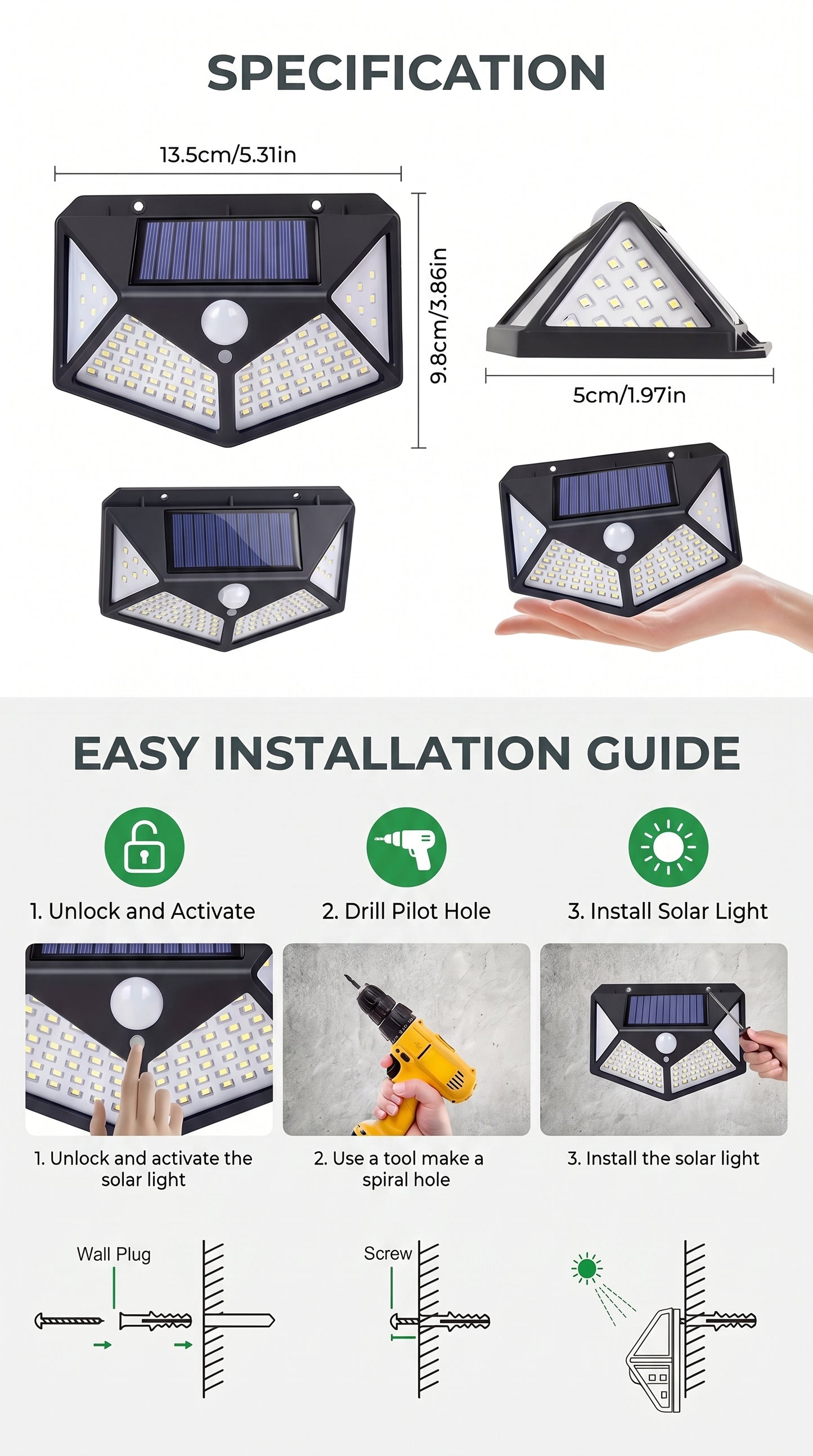Aura-Sconce – Architectural Dimmable Solar Wall Light