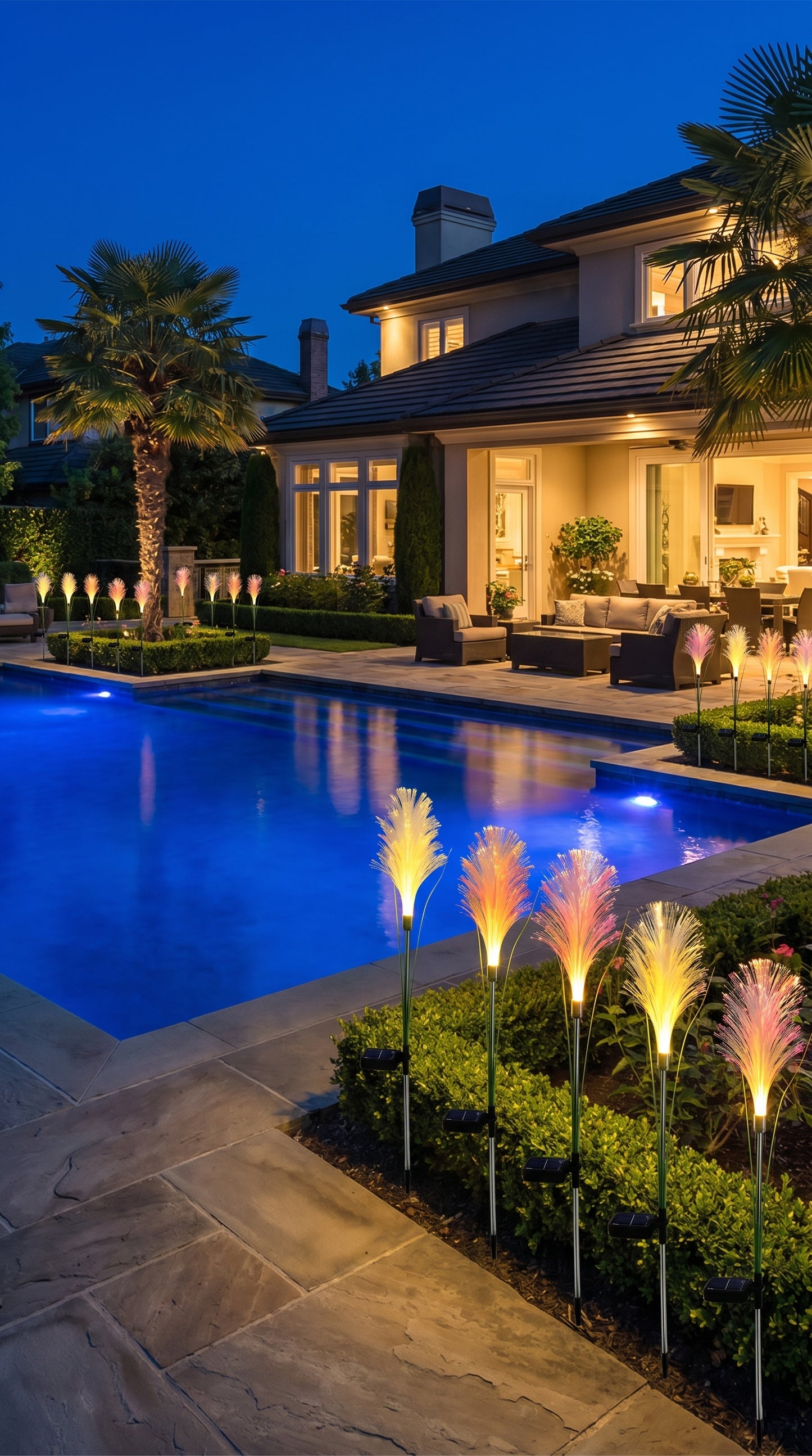 Reed-Aura – Architectural Fiber Optic Landscape Sculpture