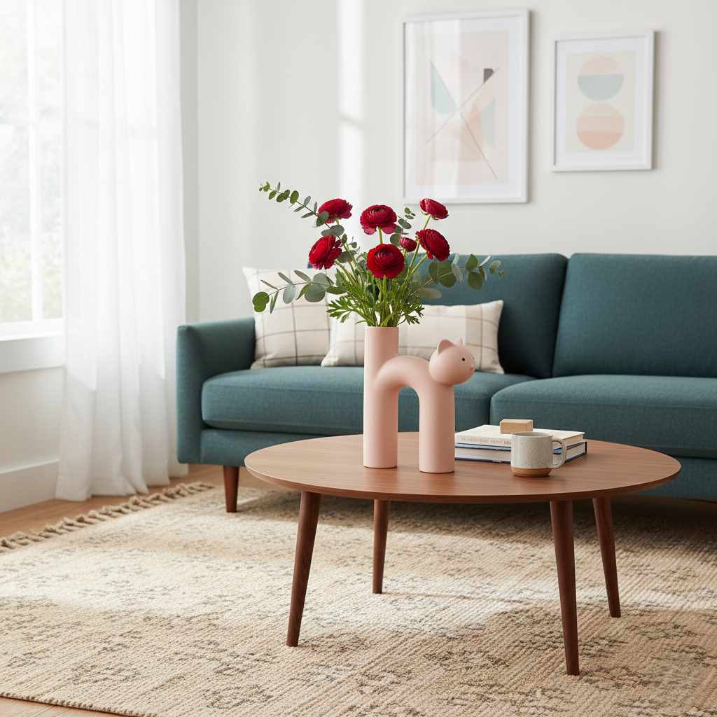 Feline Flow | Nordic Minimalist Cat Vase