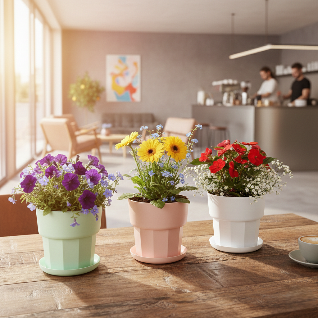 Minimalist Fluted Column Planter