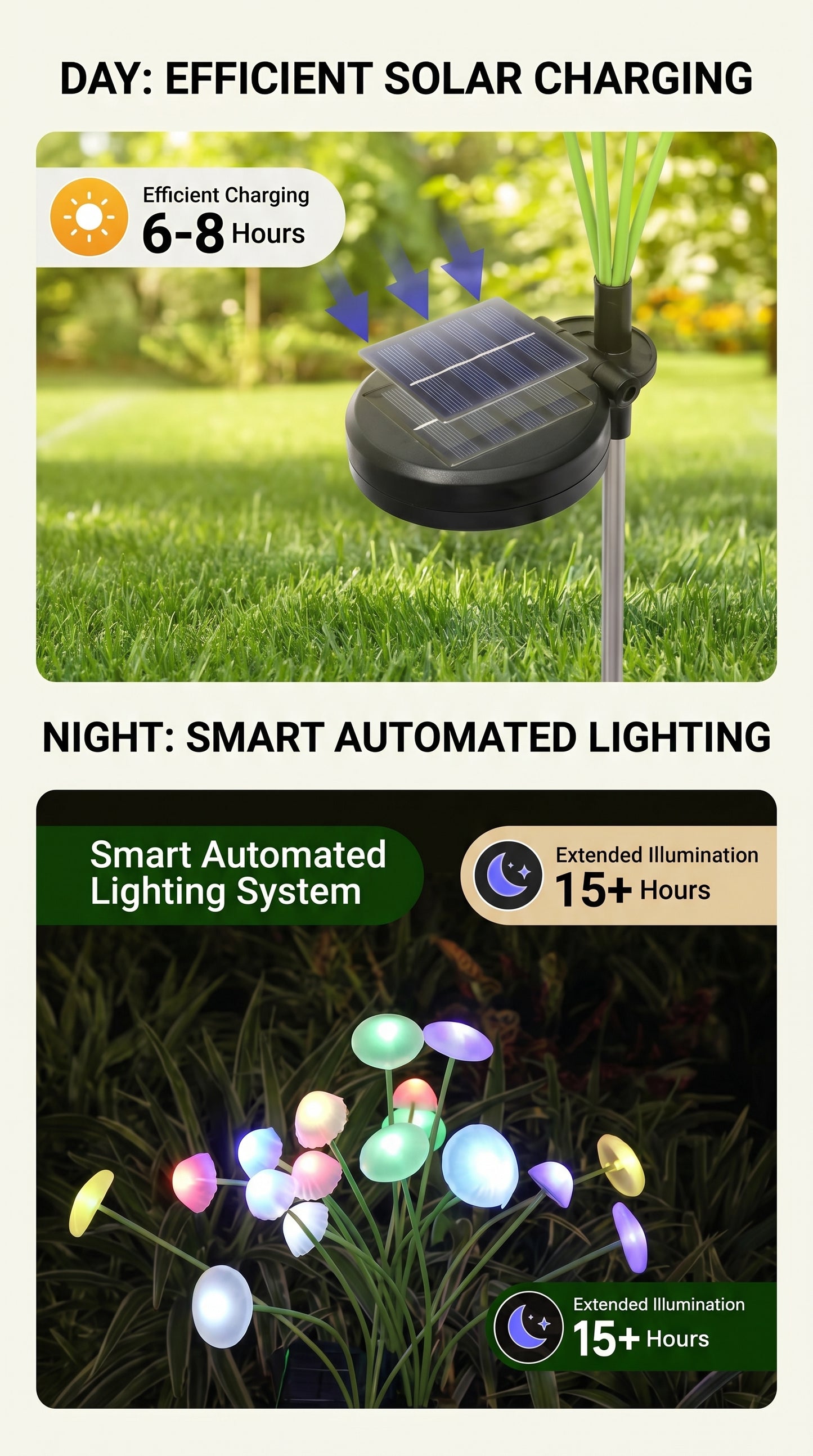 Aura-Mycelia – Kinetic Dual-Mode Solar Landscape Lights
