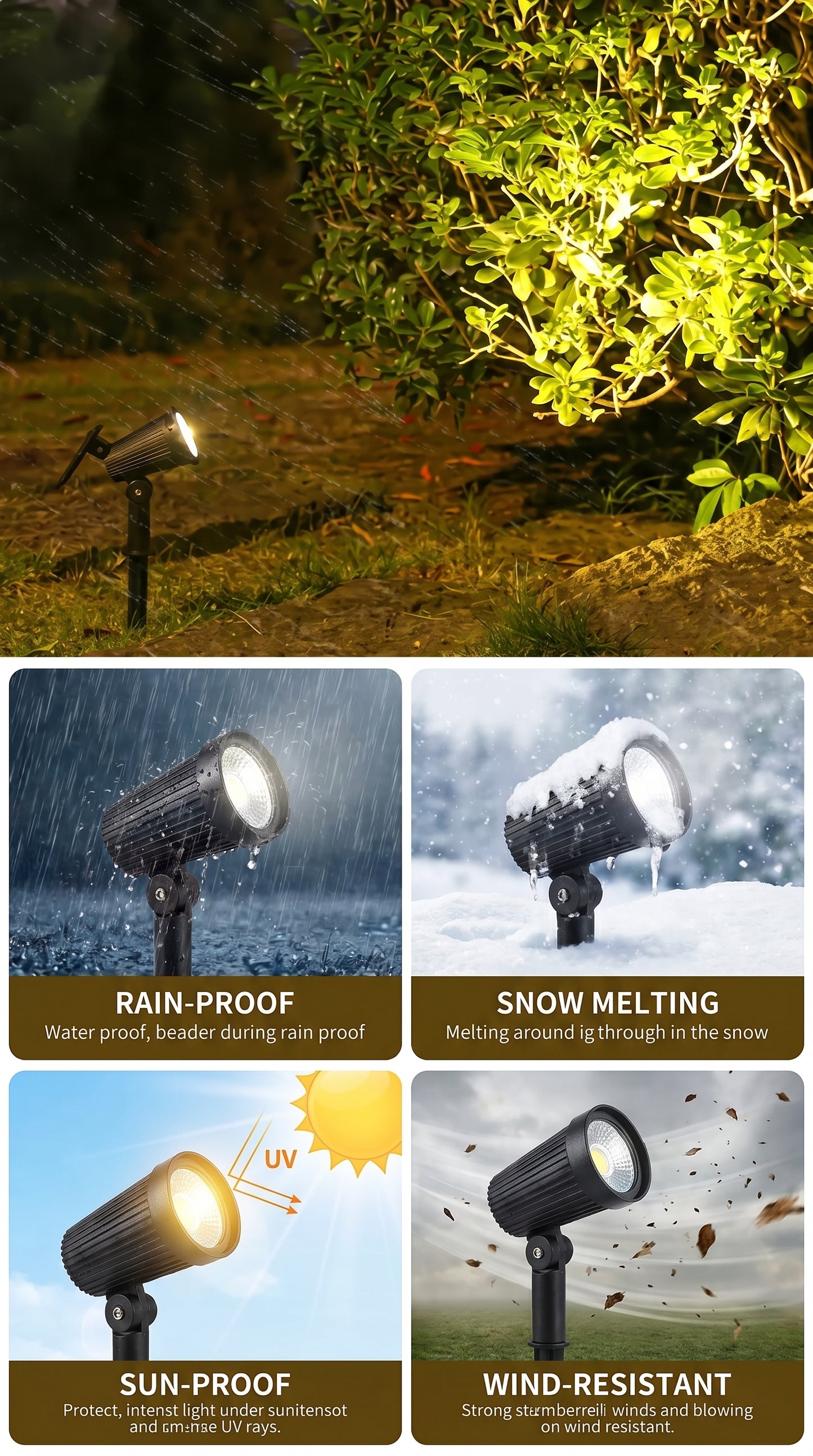 Aura-Zenith – Precision Architectural Solar Spotlight