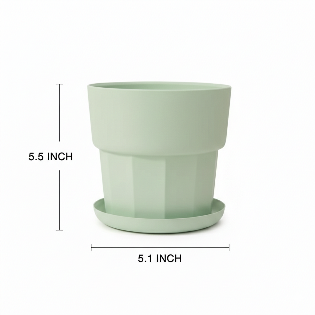 Minimalist Fluted Column Planter