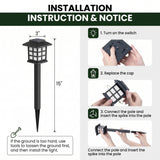 Aura-Mosaic – Patterned Solar Pathway Lights (8-Pack)