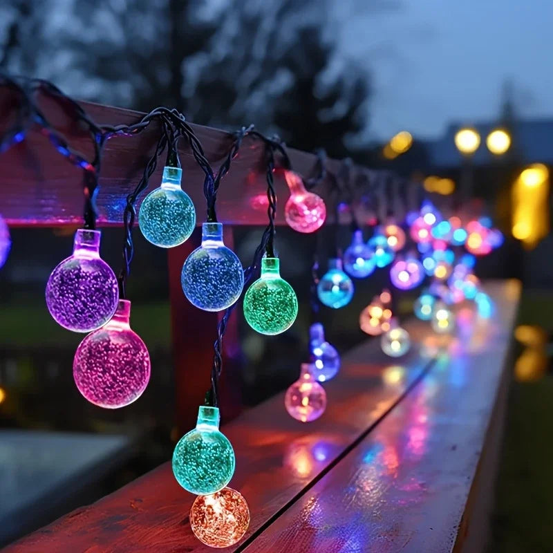 LED String Light Solar Fairy Lights 5M 20LED Warm Light Waterproof Outdoor Garden Wedding Decoration Christmas Lamp