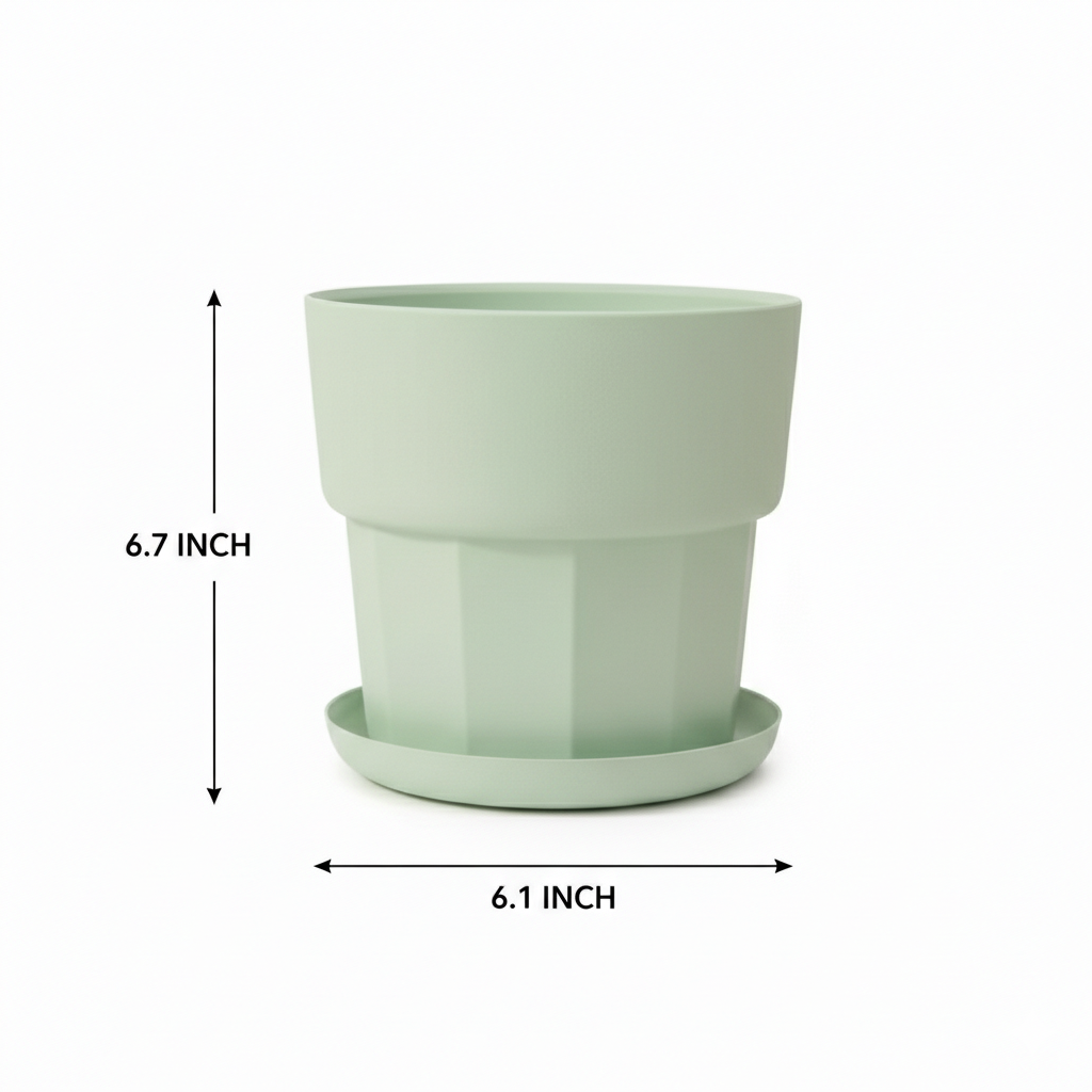 Minimalist Fluted Column Planter