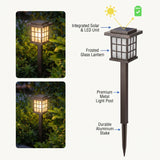 Aura-Mosaic – Patterned Solar Pathway Lights (8-Pack)
