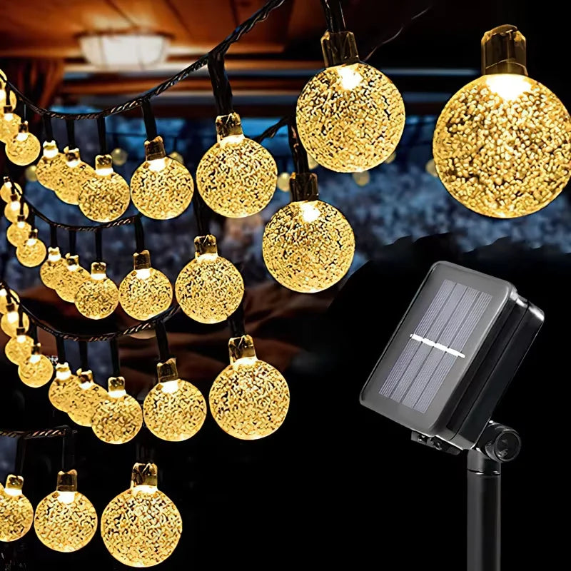 LED String Light Solar Fairy Lights 5M 20LED Warm Light Waterproof Outdoor Garden Wedding Decoration Christmas Lamp