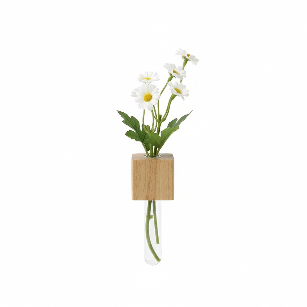 Magnetic Wooden Test Tube Vase