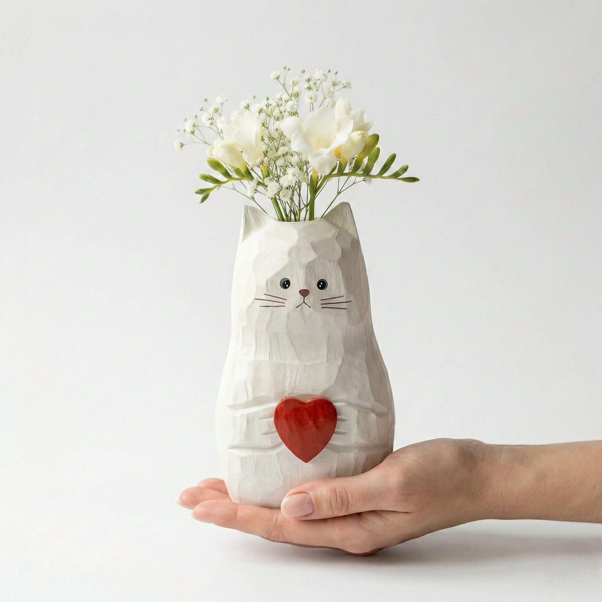 Heartfelt Kitten Planter