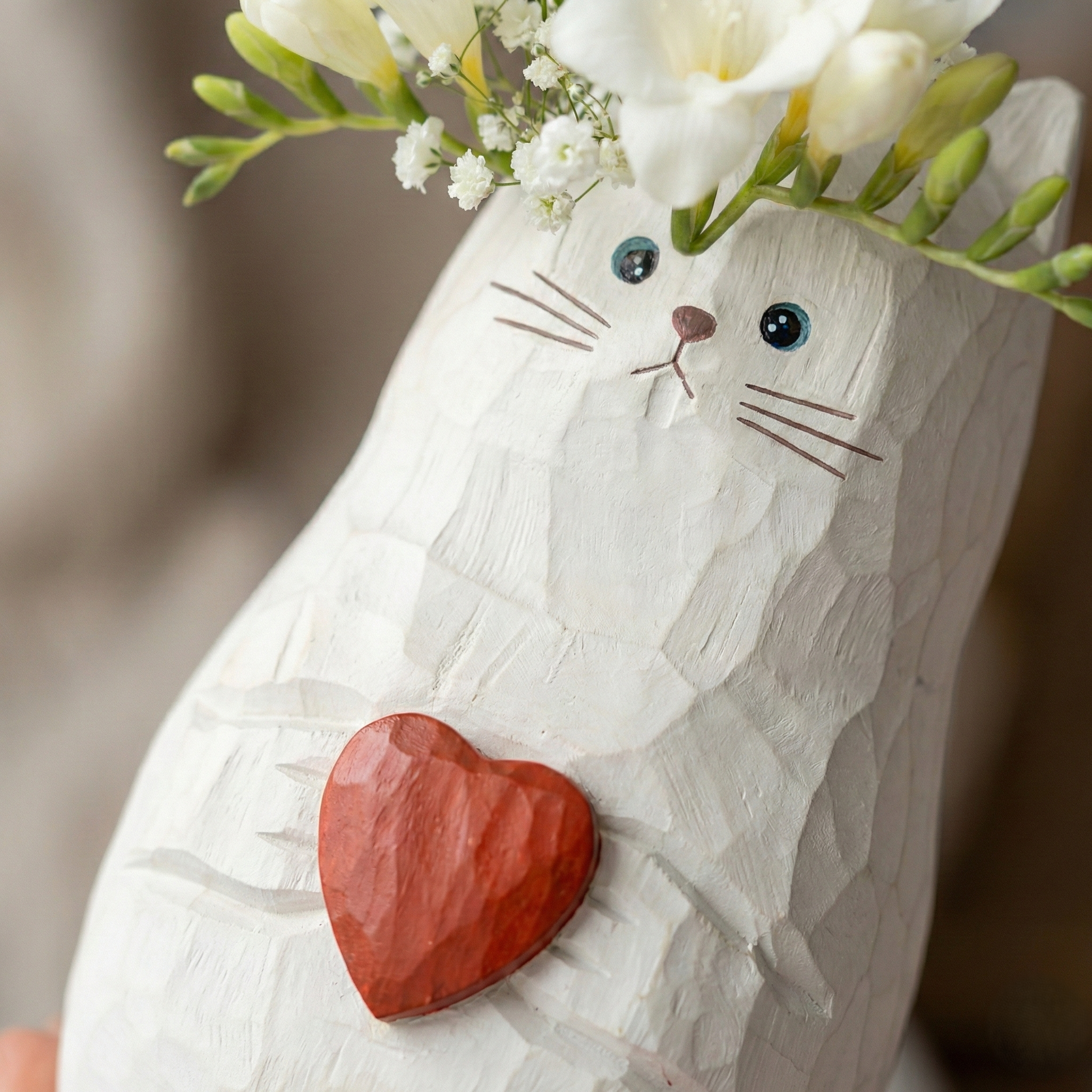 Heartfelt Kitten Planter