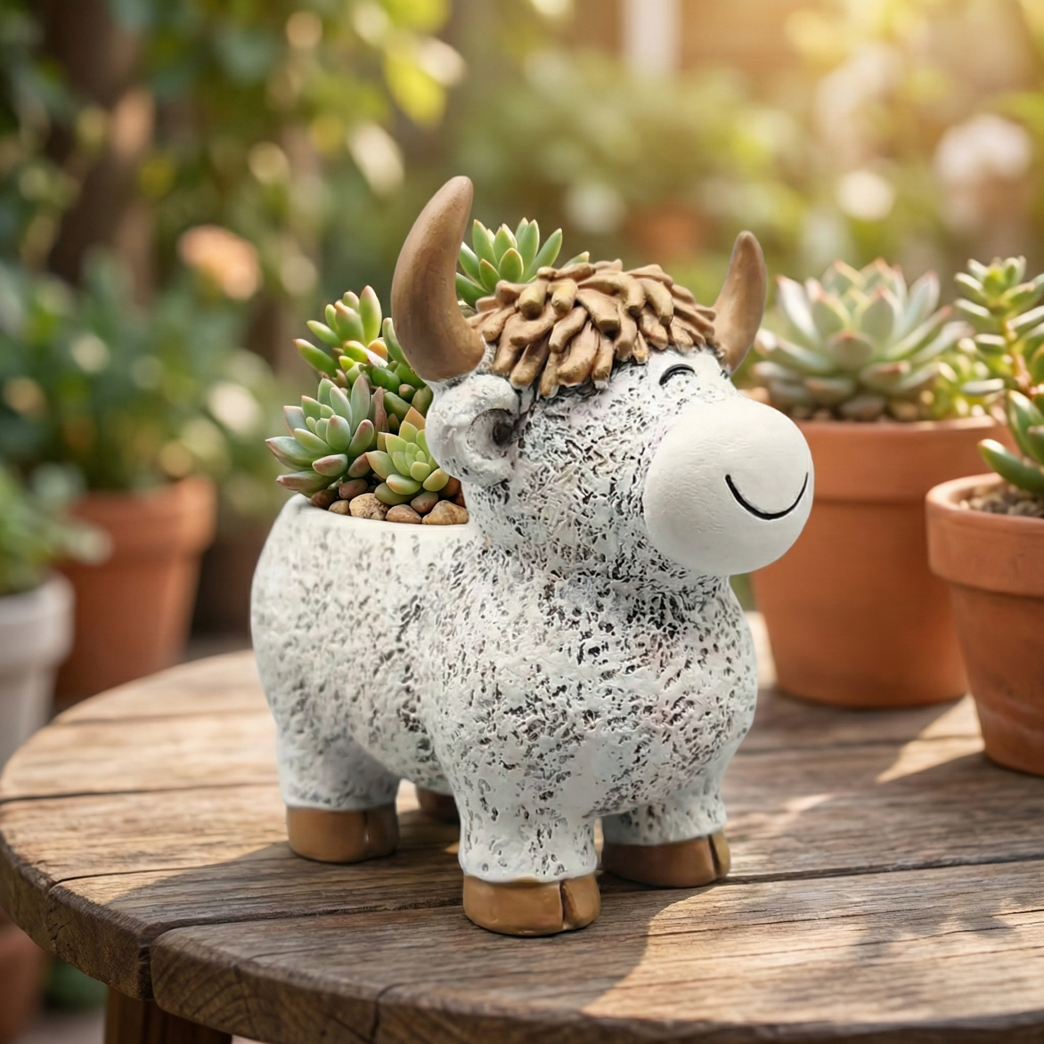Highland Moo Planter