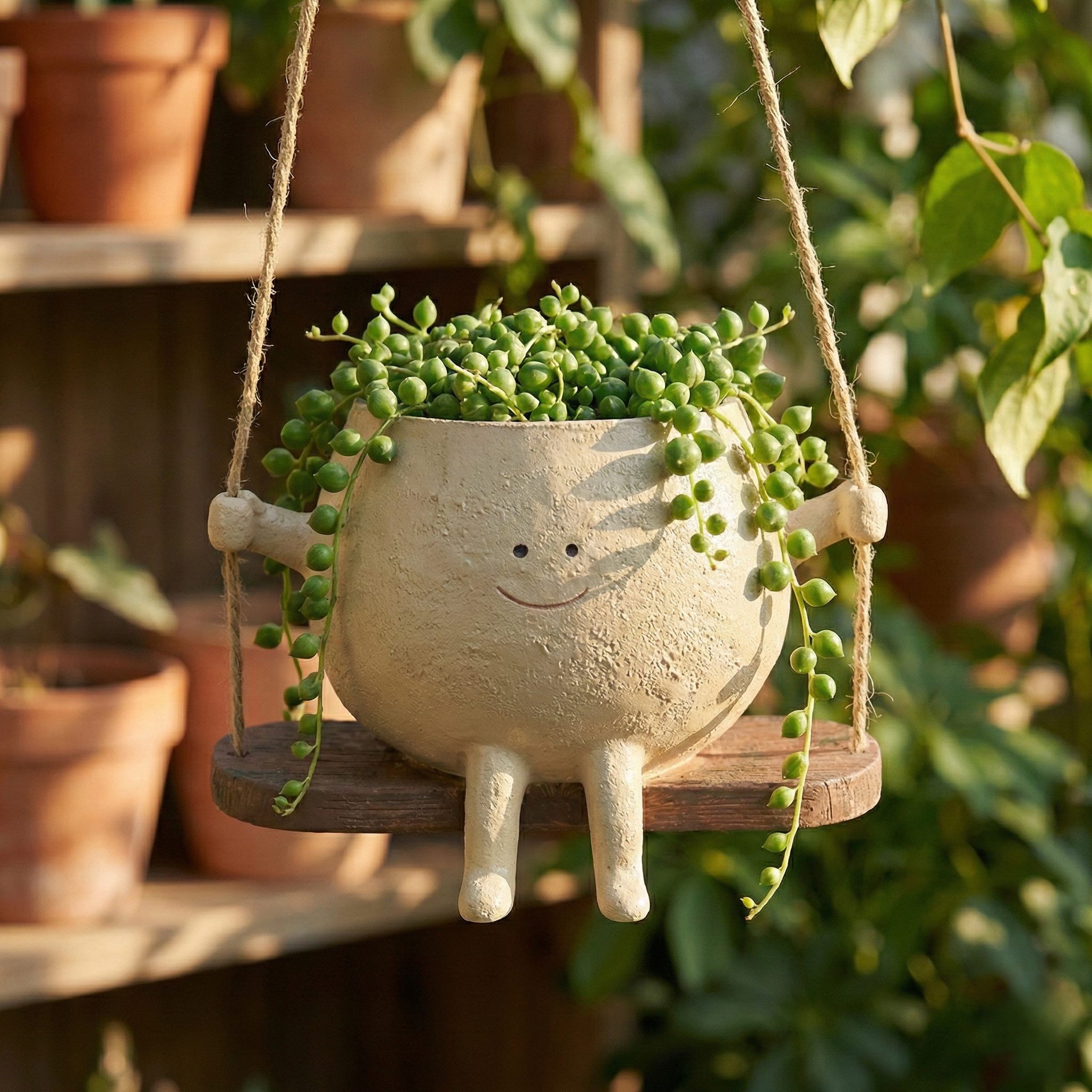 Swinging Face Planter