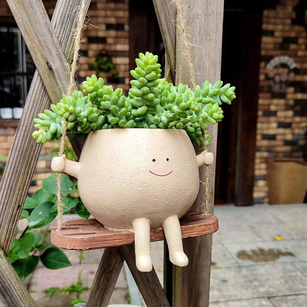 Swinging Face Planter
