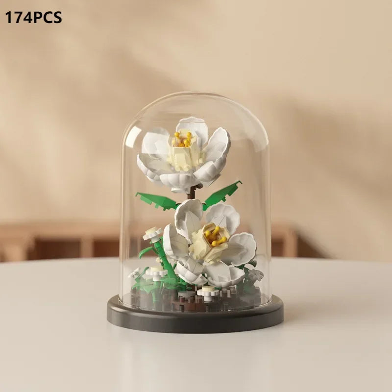 Eternal Bloom Display Case Flower Building Set