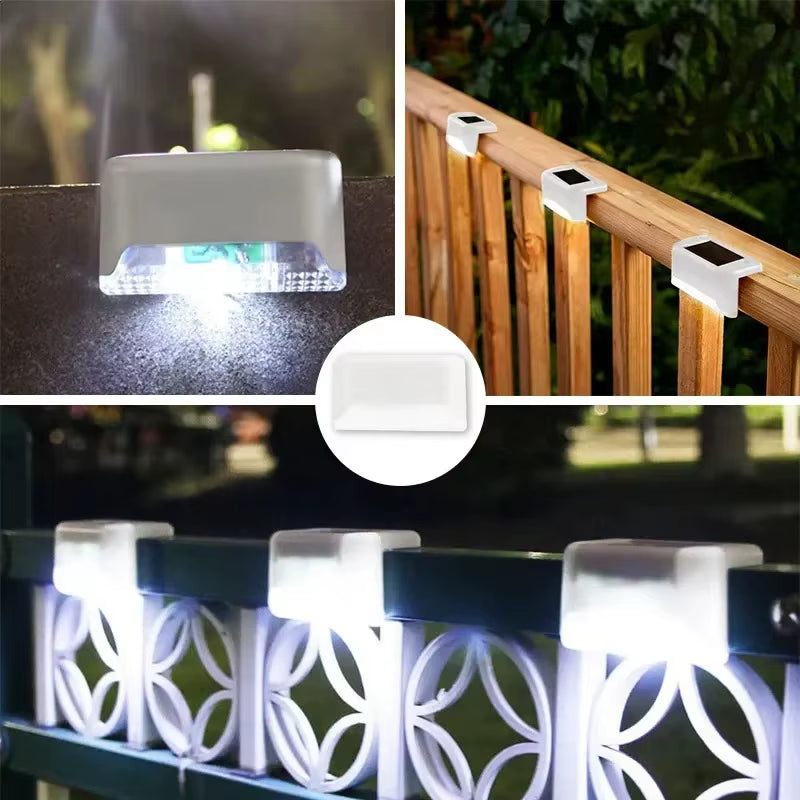 4-32 Pack LED Solar Step Lamp Path Stair Outdoor Garden Lights Waterproof Balcony Light Decoration for Patio Stair Fence Light ﻿