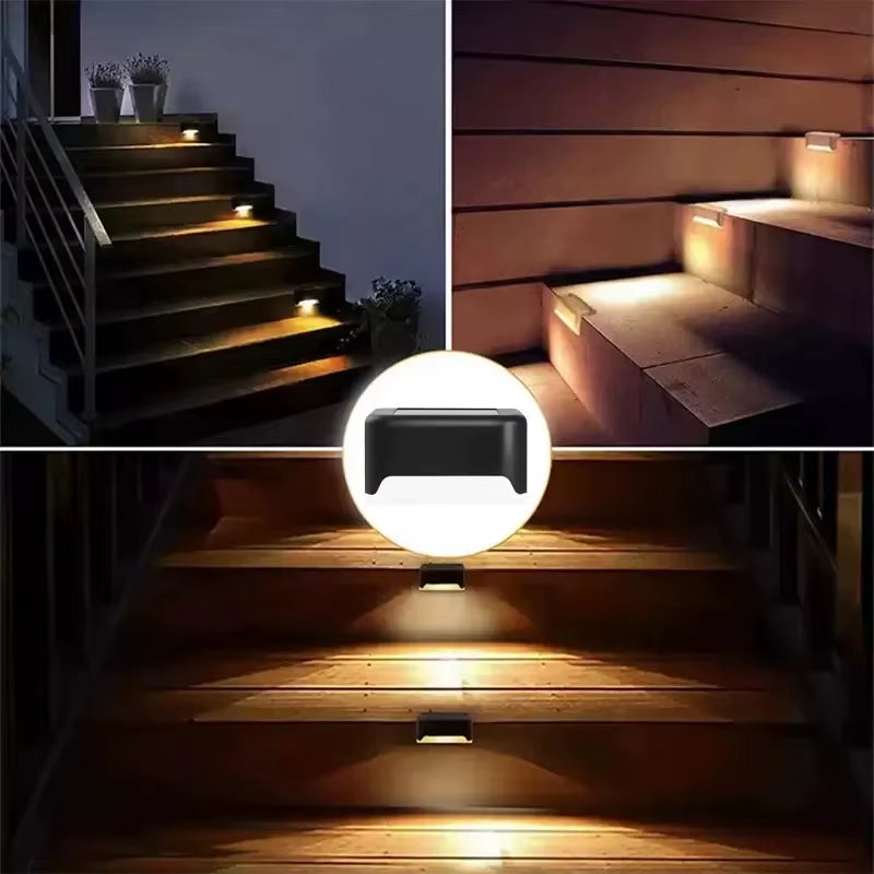 4-32 Pack LED Solar Step Lamp Path Stair Outdoor Garden Lights Waterproof Balcony Light Decoration for Patio Stair Fence Light ﻿