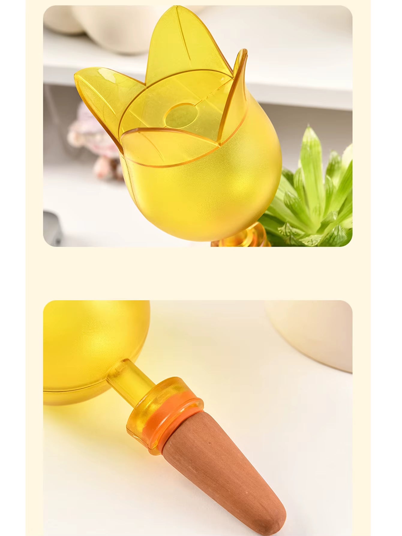1PCS Flower Shape Automatic Plant Watering Insert Effortless Self Watering Device Drip Irrigation System for Indoor Outdoor