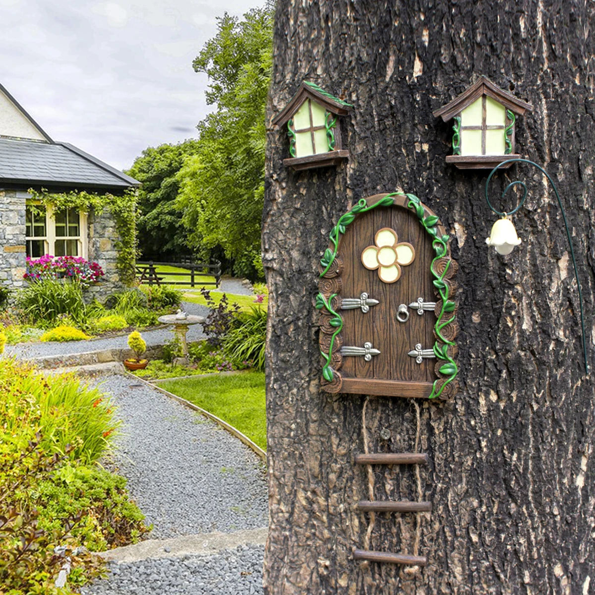 Aura-Fable – Enchanted Portal Garden Sculpture